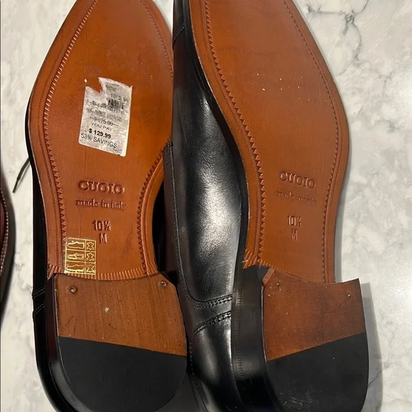 Vero Cuoio Black Leather Oxfords Classic Design - Picture 4 of 7